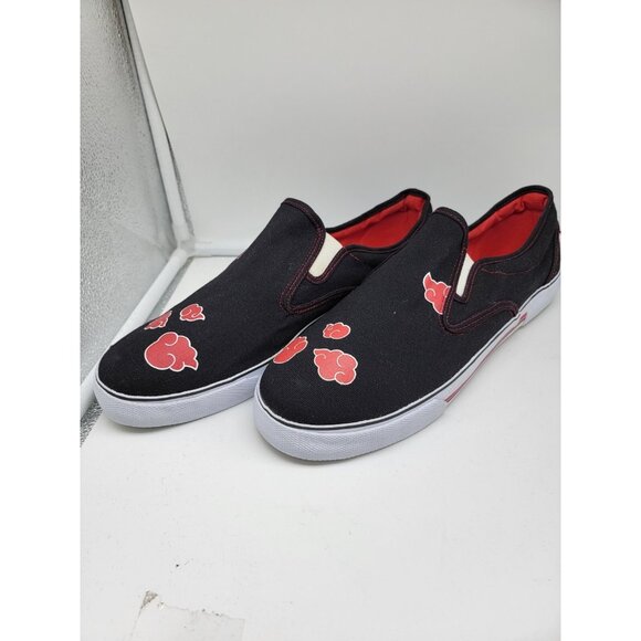 Naruto Shippuden Akatsuki Slip On Canvas Sneaker Shoes 2002 Shonen Jump Size 13 - Picture 1 of 12